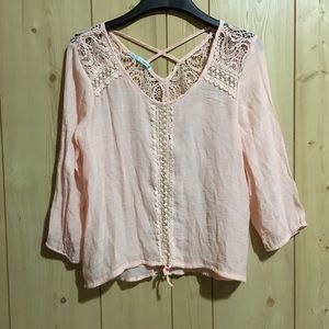 Soft pink Maurices 3/4 sleeve top